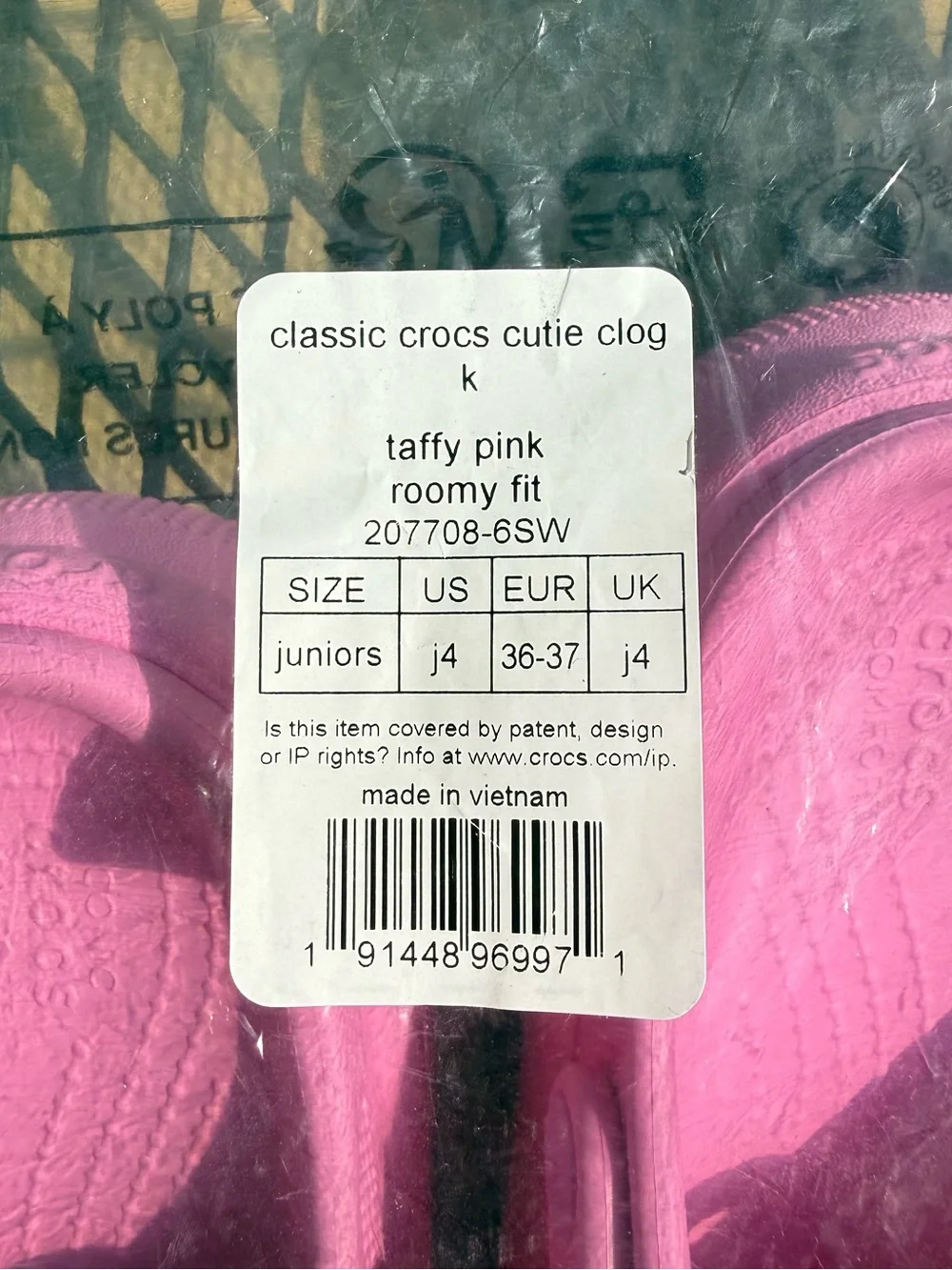 NEW CROCS Kids Classic Platform Cutie in taffy pink size J4